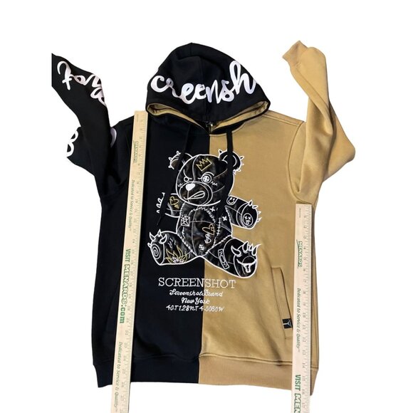 Screenshot Hoodie Mens S Used Pullover New York COLOR BLOCK BEAR FLEECE - Picture 9 of 11